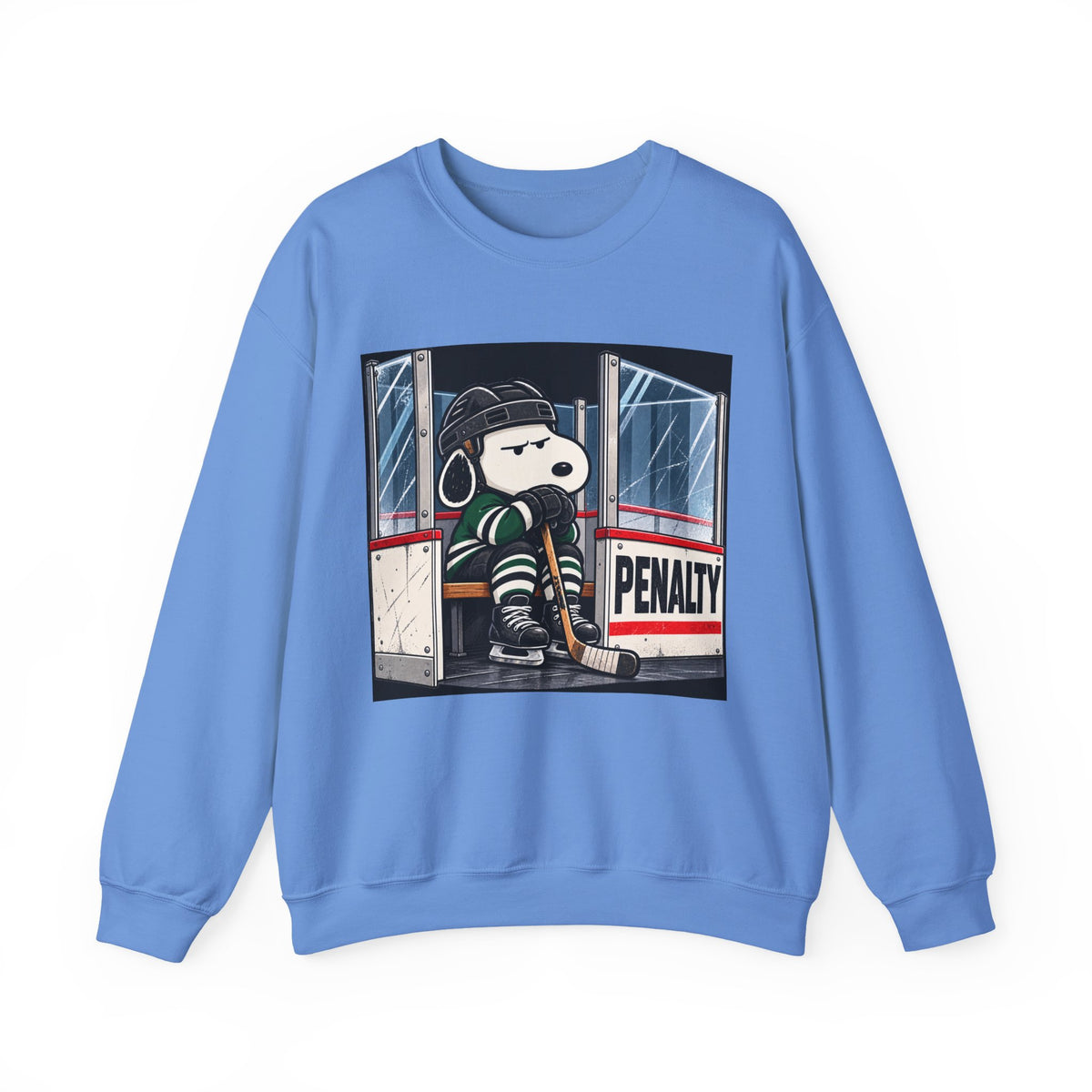 Snoopy Hockey Penalty Box Green - Crewneck Sweatshirt