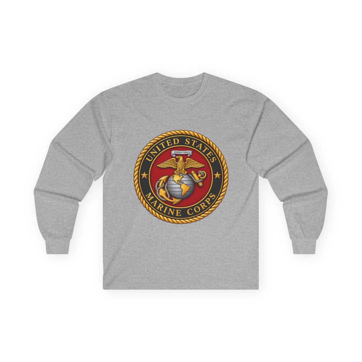 U.S. Marine Corps Emblem - Unisex Ultra Cotton Long Sleeve Tee