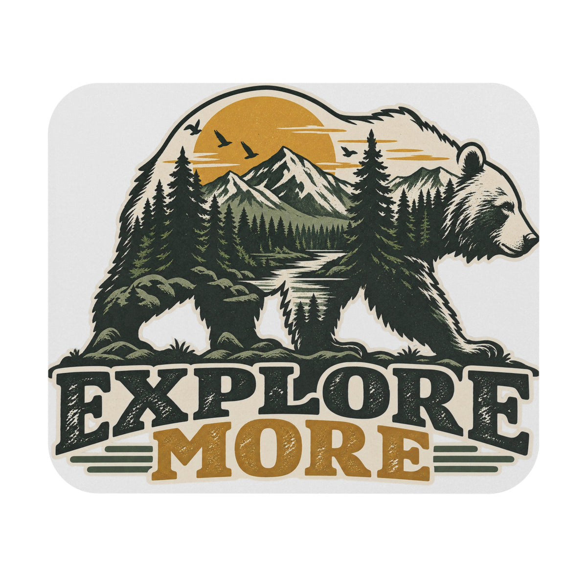 Explore More Bear - Mouse Pad