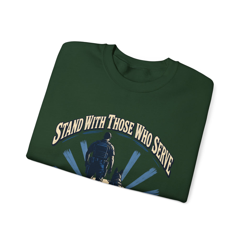 Stand With Those Who Serve Police K9 - Crewneck Sweatshirt