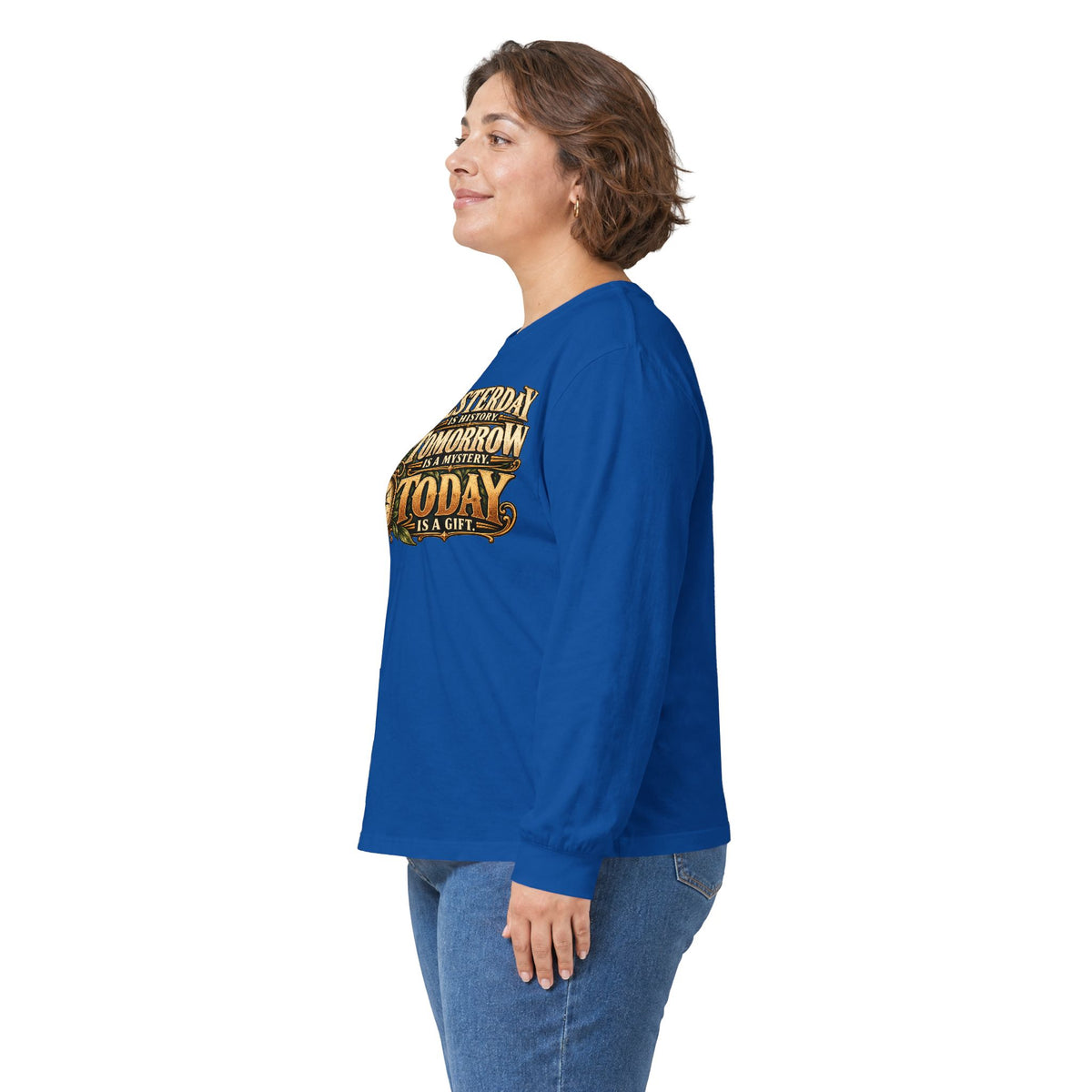 Yesterday Tomorrow Today - Transparent - Unisex Ultra Cotton Long Sleeve Tee