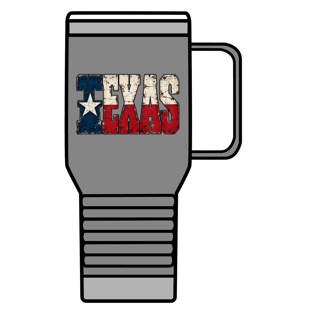 Texas Flag Block Letters - 20oz Insulated Mug