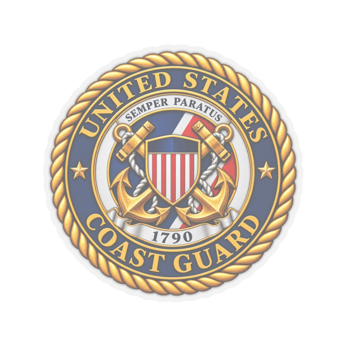 U.S. Coast Guard Emblem - Kiss-Cut Sticker