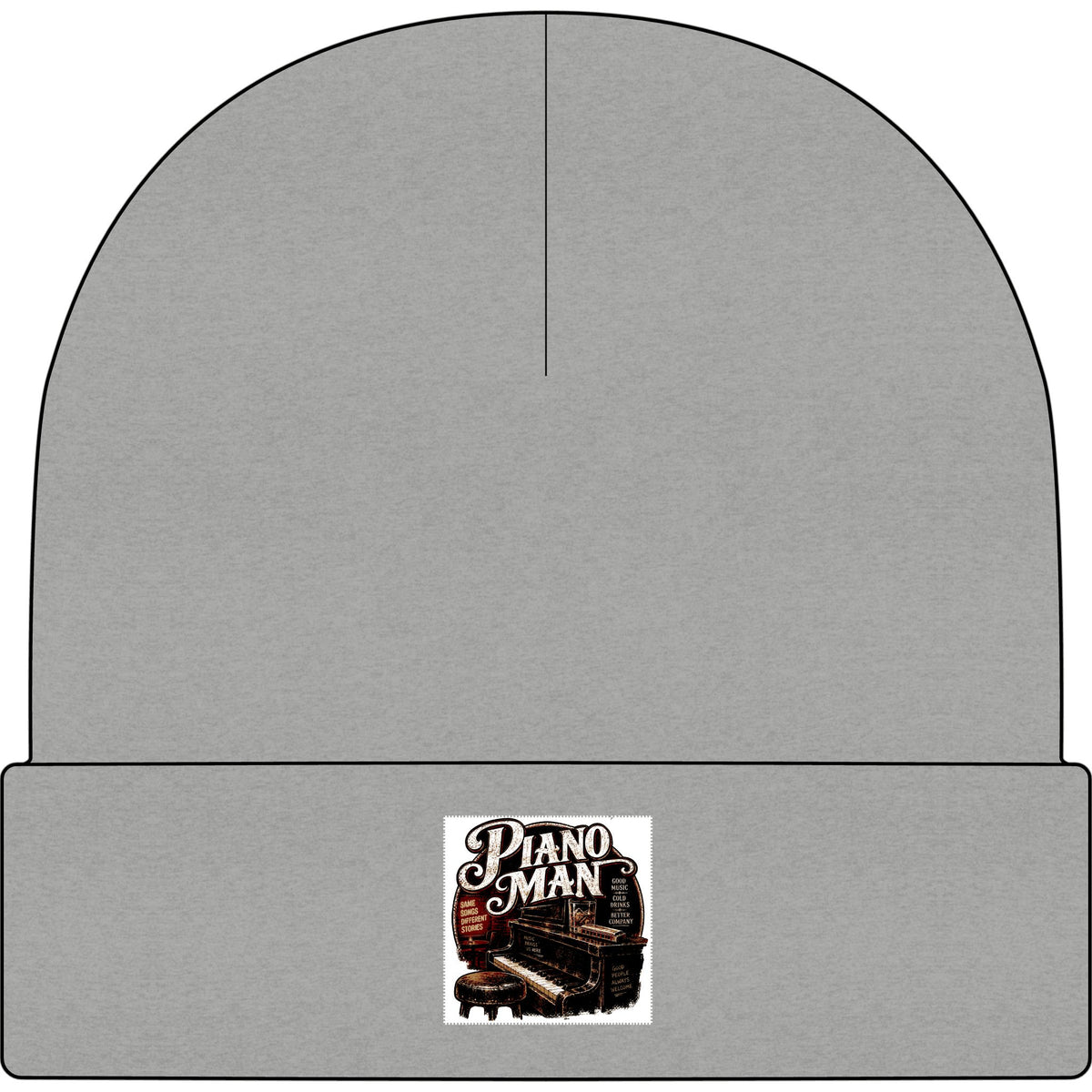 Piano Man Retro Bar - AS Colour 1107 Cuff Beanie