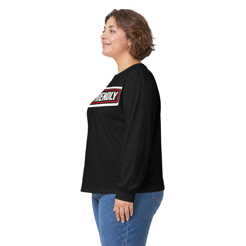 Not Friendly - Service Dog Patch - Unisex Ultra Cotton Long Sleeve Tee