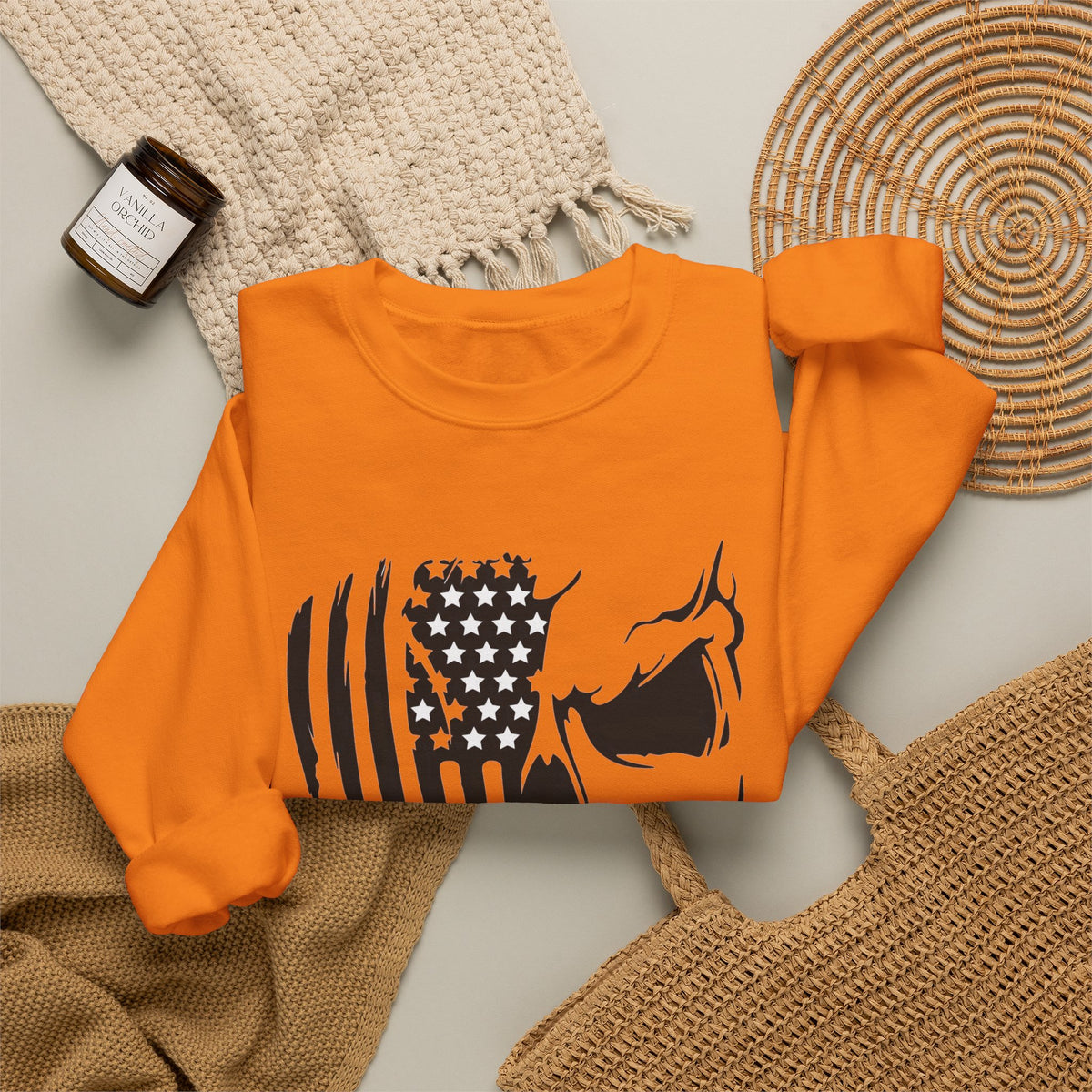Stars, Stripes & Skulls - Crewneck Sweatshirt