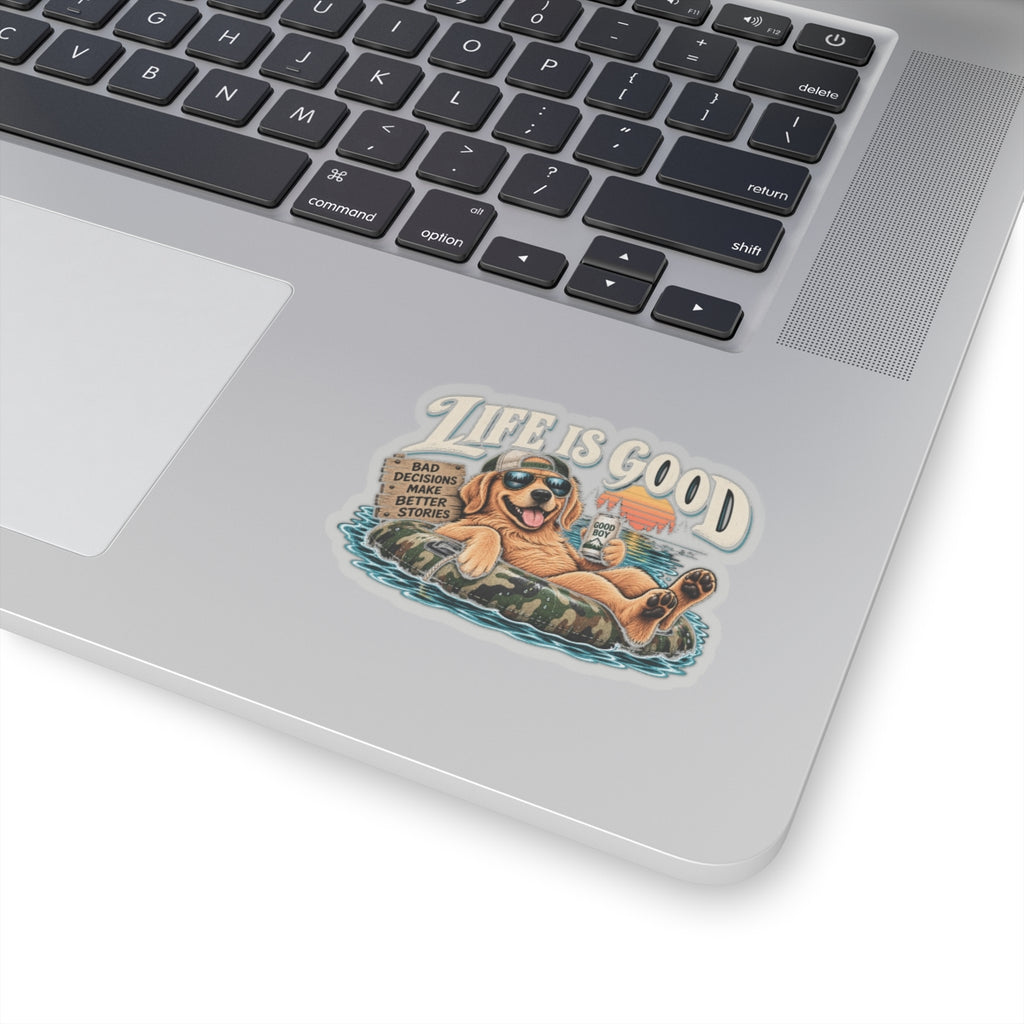 Life is Good Floatin' - Kiss-Cut Sticker