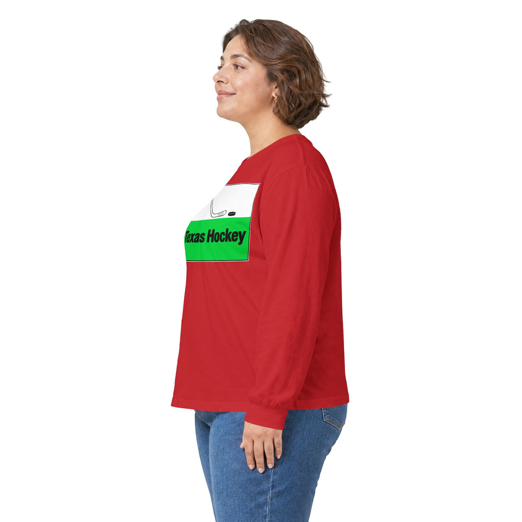 Texas Hockey Flag - Unisex Ultra Cotton Long Sleeve Tee