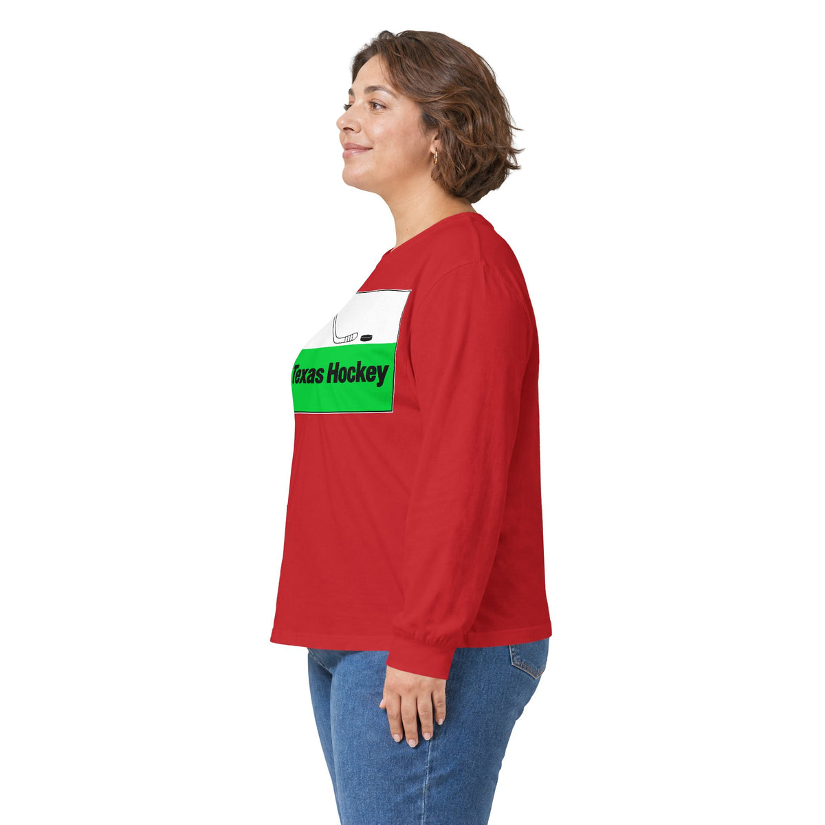 Texas Hockey Flag - Unisex Ultra Cotton Long Sleeve Tee