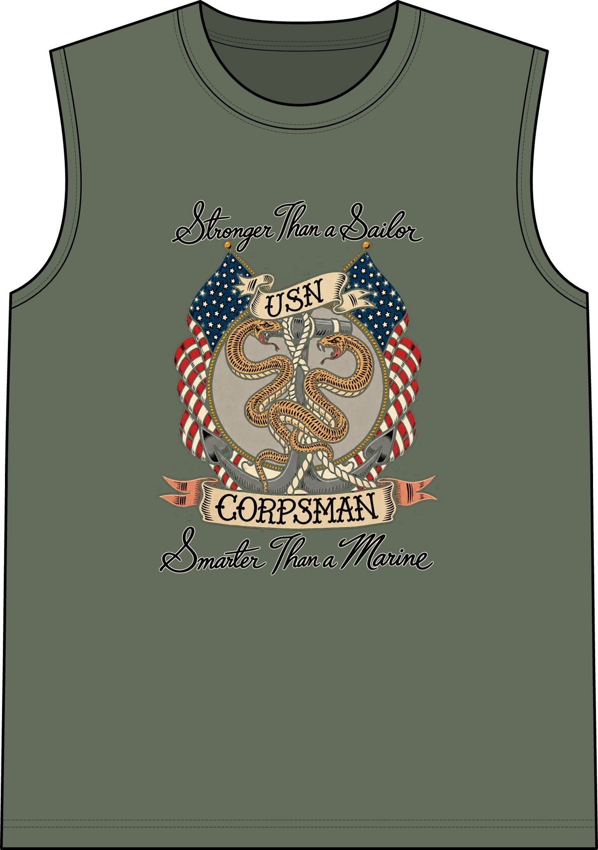 Corpsman Pride Crest - Classic Tank