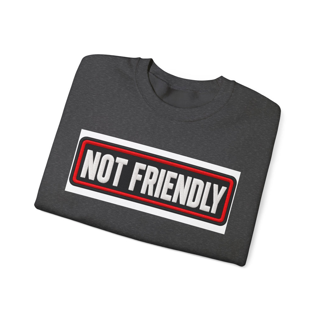 Not Friendly - Service Dog Patch - Crewneck Sweatshirt