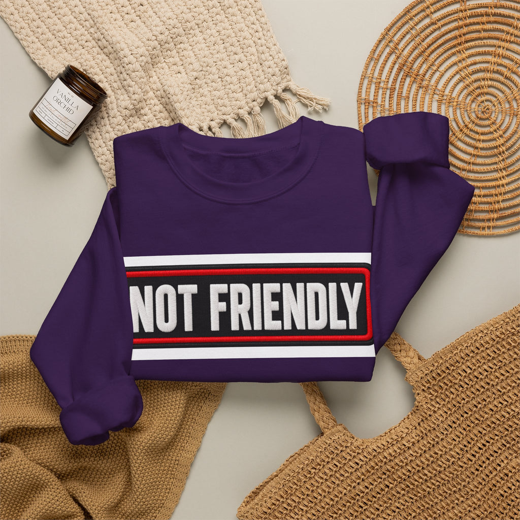 Not Friendly - Service Dog Patch - Crewneck Sweatshirt