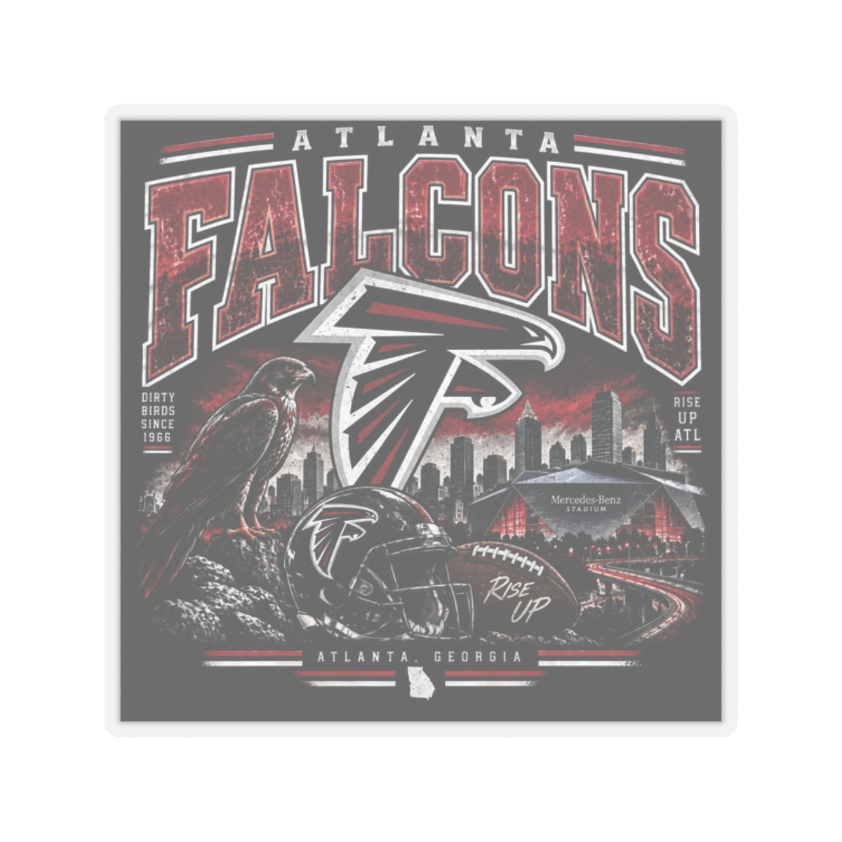Atlanta Falcons - Kiss-Cut Sticker