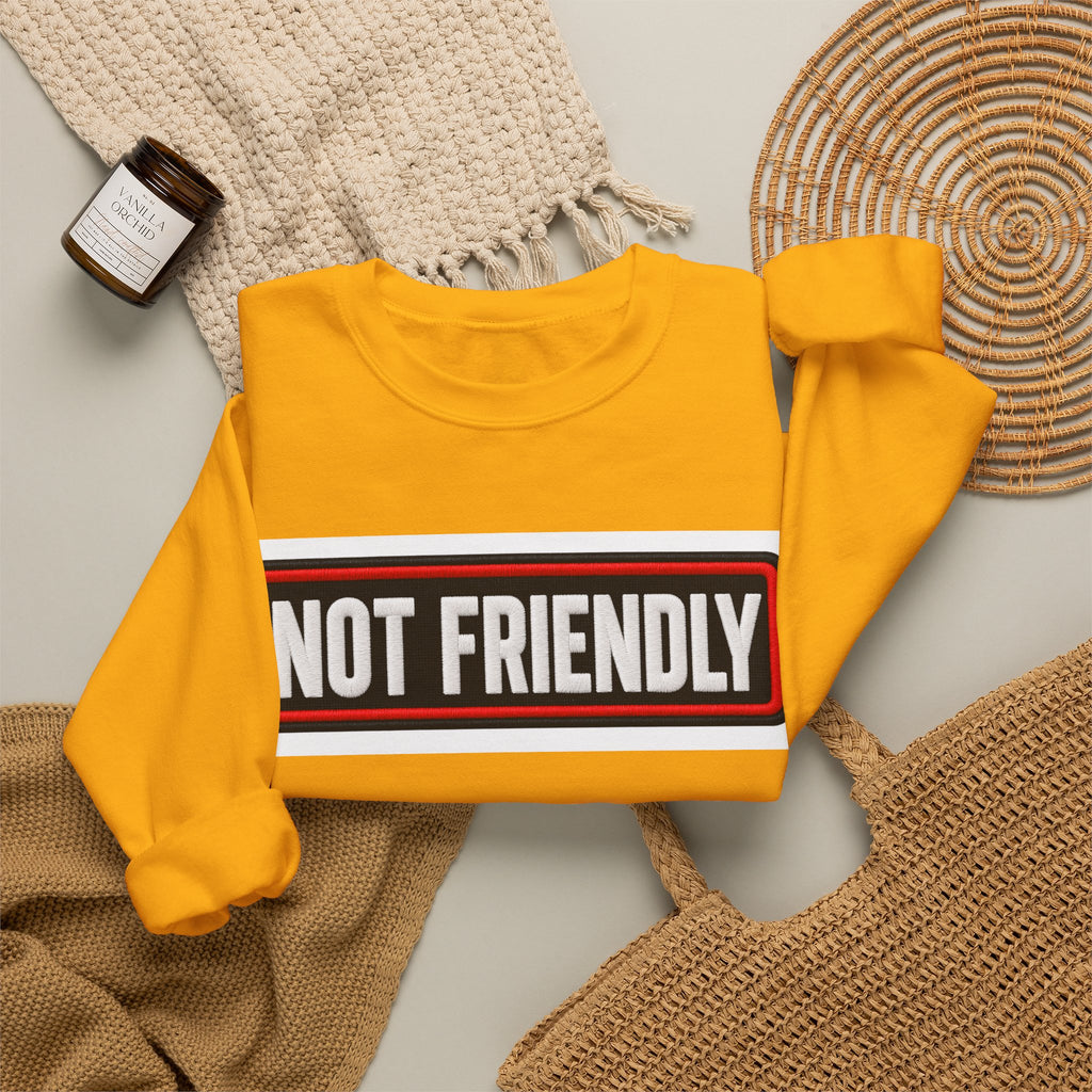 Not Friendly - Service Dog Patch - Crewneck Sweatshirt