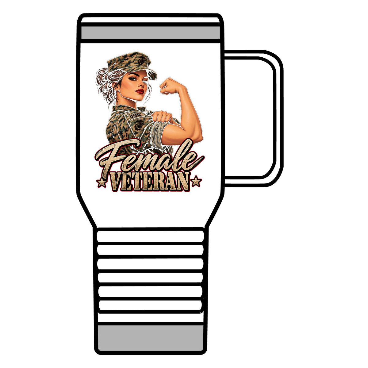 Female Veteran Pride - 20oz Insulated Mug
