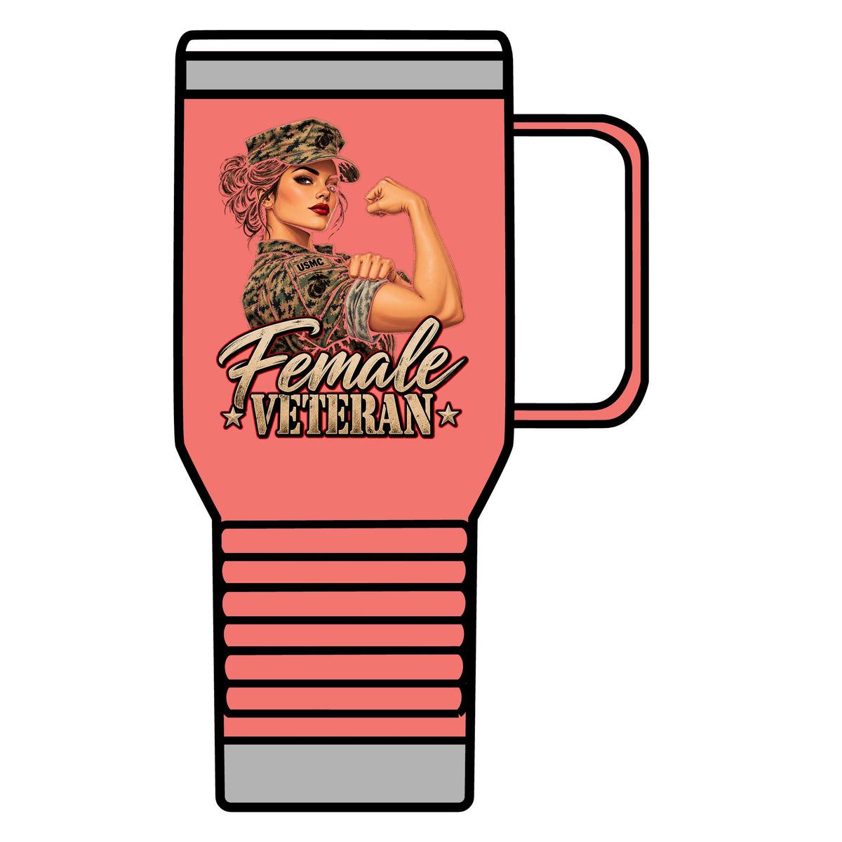 Female Veteran Pride - 20oz Insulated Mug
