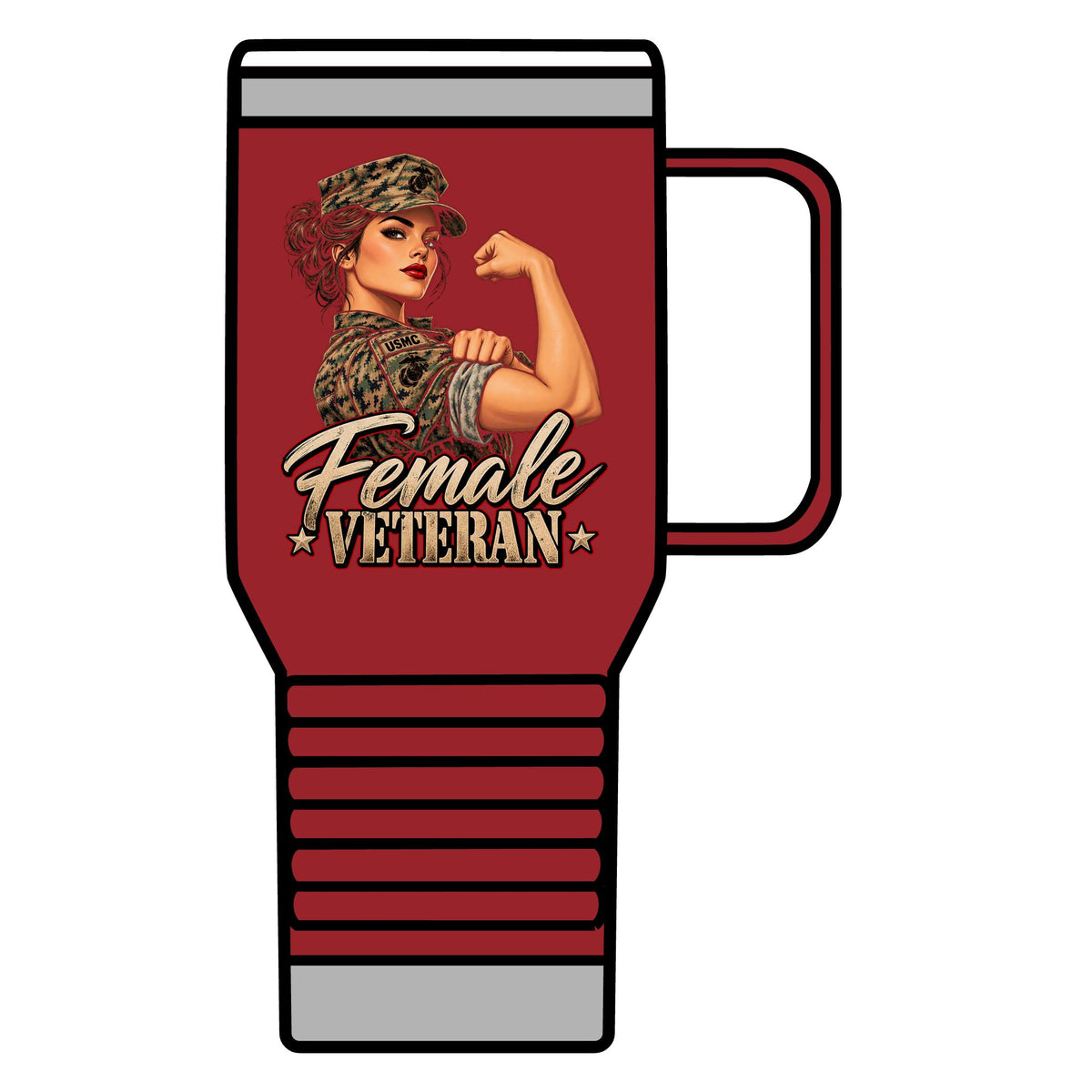 Female Veteran Pride - 20oz Insulated Mug