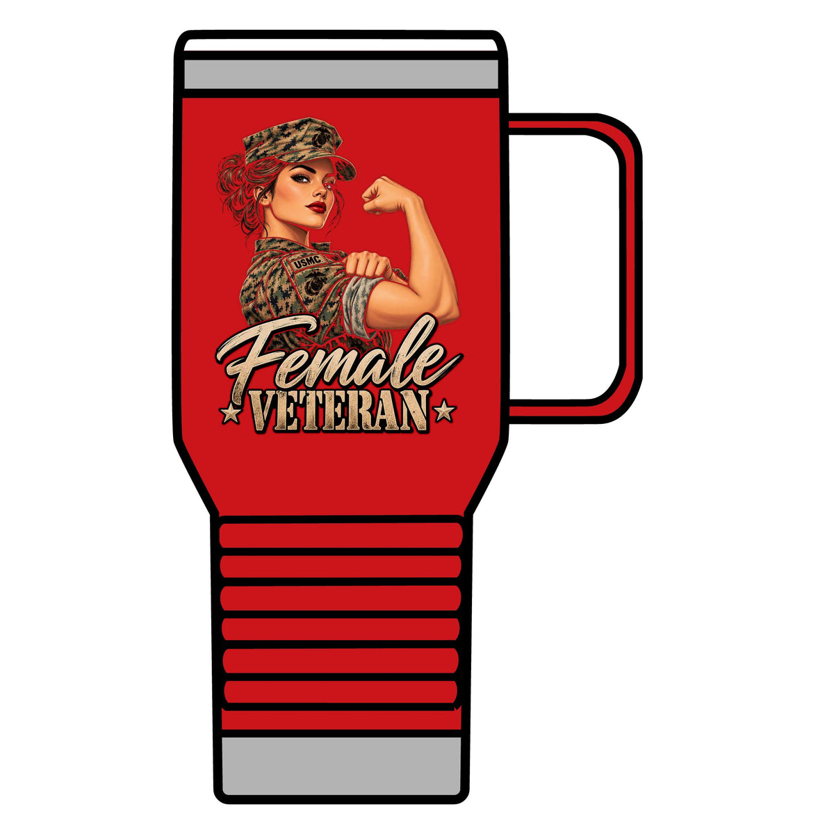 Female Veteran Pride - 20oz Insulated Mug