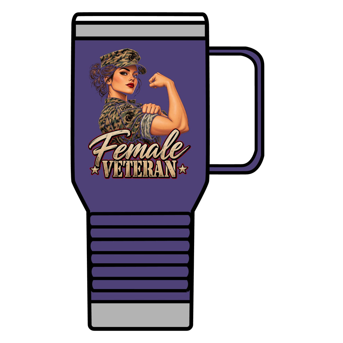 Female Veteran Pride - 20oz Insulated Mug