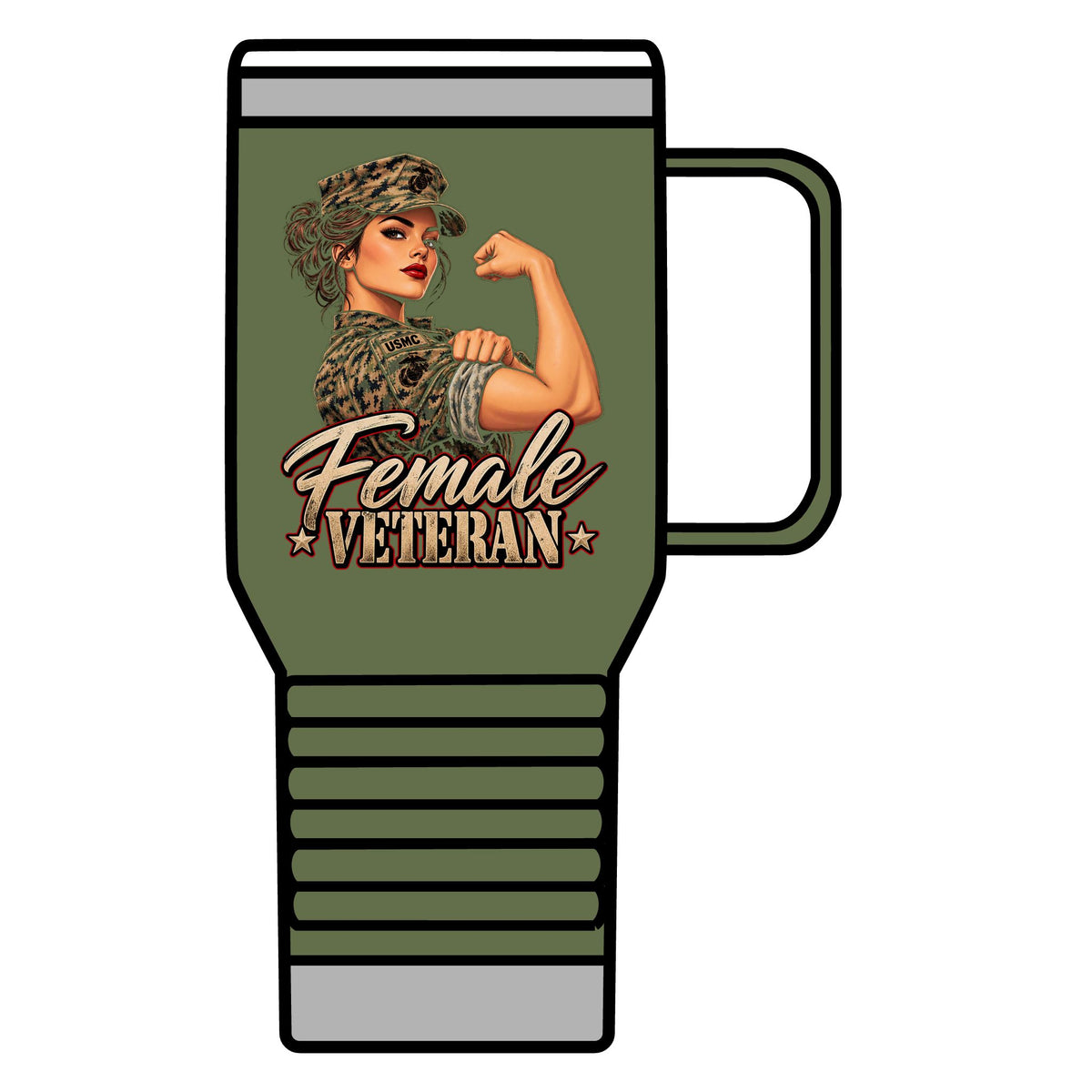 Female Veteran Pride - 20oz Insulated Mug