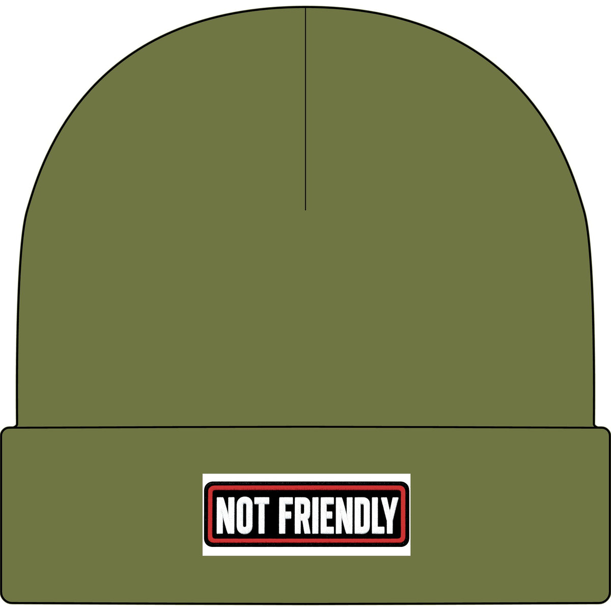 Not Friendly - Service Dog Patch - AS Colour 1107 Cuff Beanie