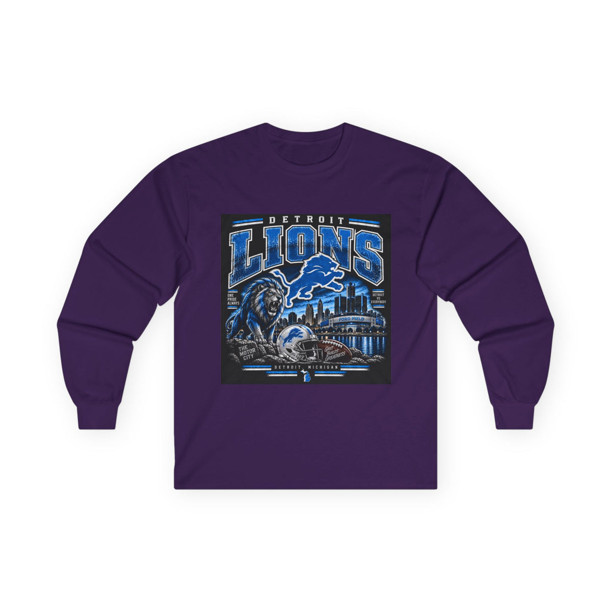 Detroit Lions Grit - Unisex Ultra Cotton Long Sleeve Tee