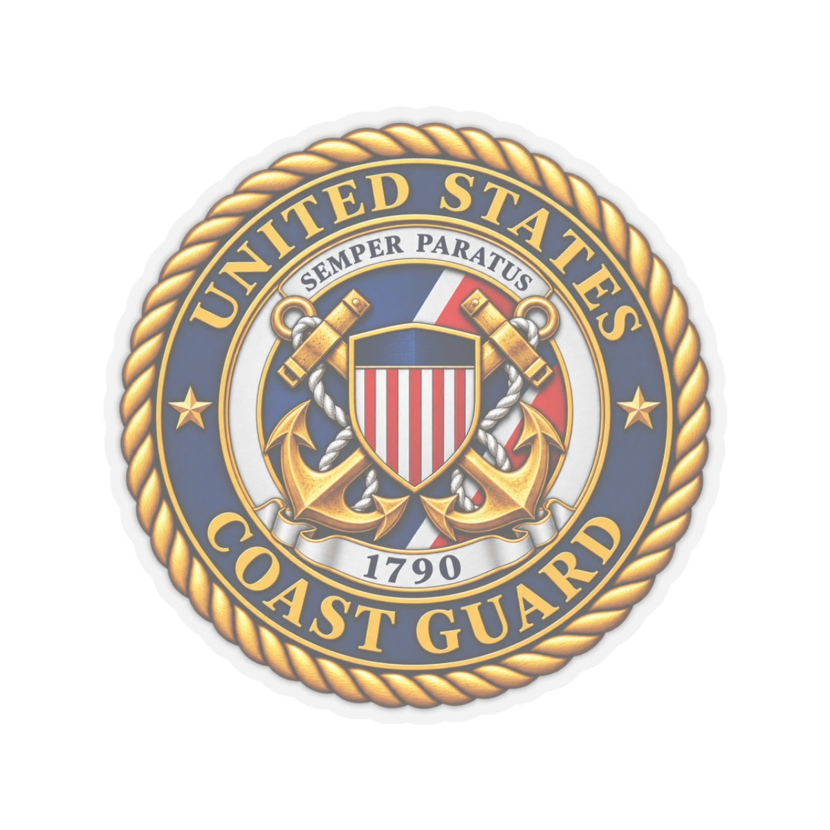 U.S. Coast Guard Emblem - Kiss-Cut Sticker