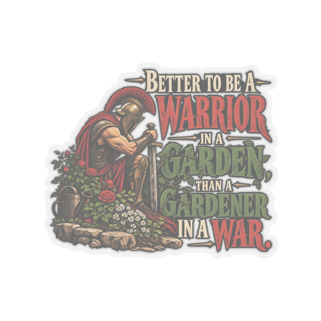 Warrior In A Garden - Kiss-Cut Sticker
