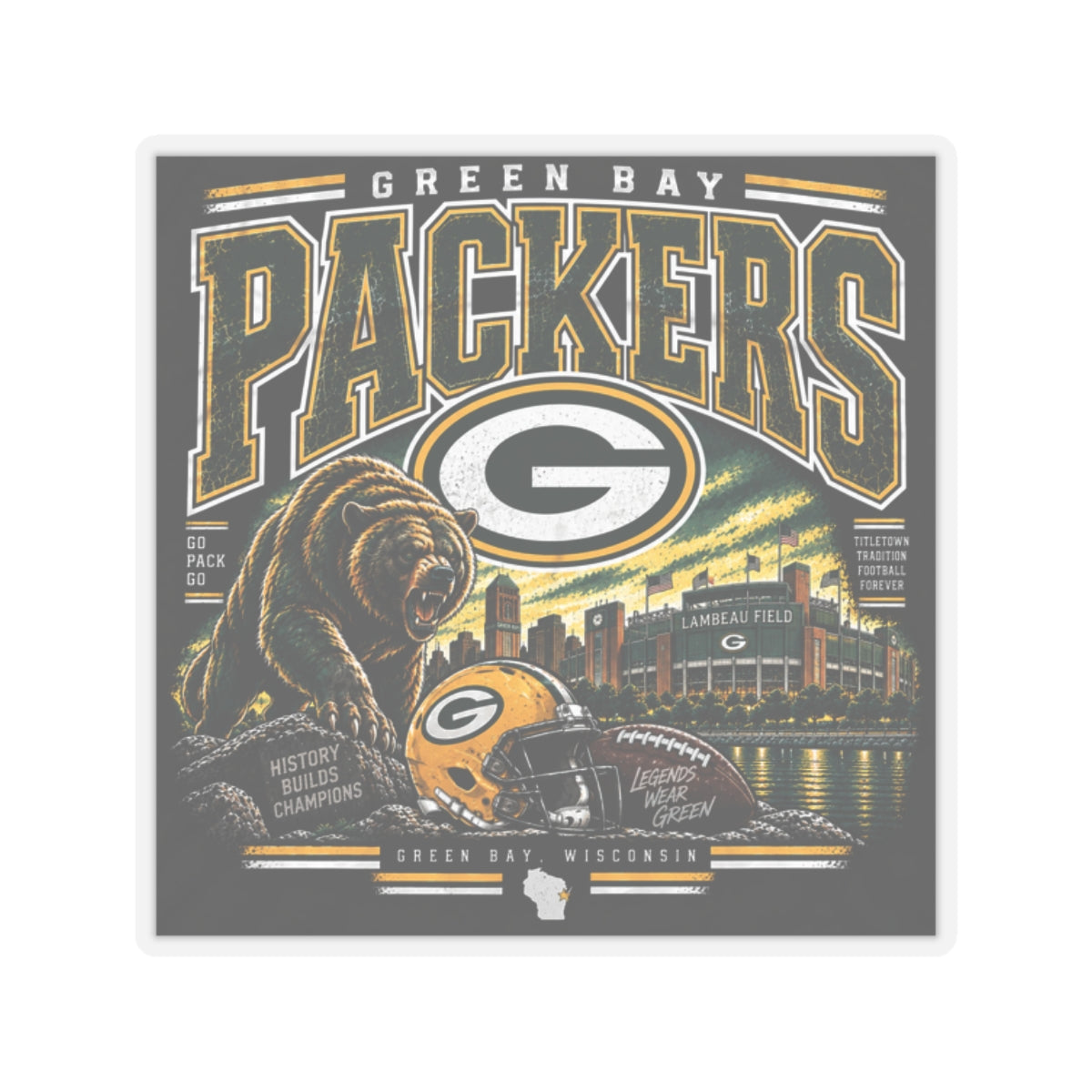 Green Bay Packers - Kiss-Cut Sticker