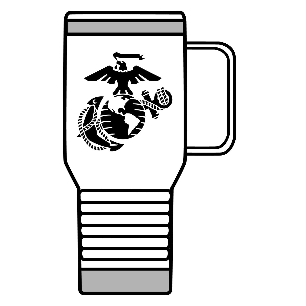Eagle, Globe & Anchor Emblem - 20oz Insulated Mug