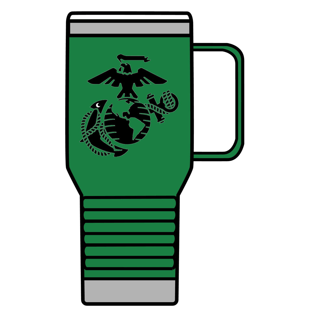 Eagle, Globe & Anchor Emblem - 20oz Insulated Mug