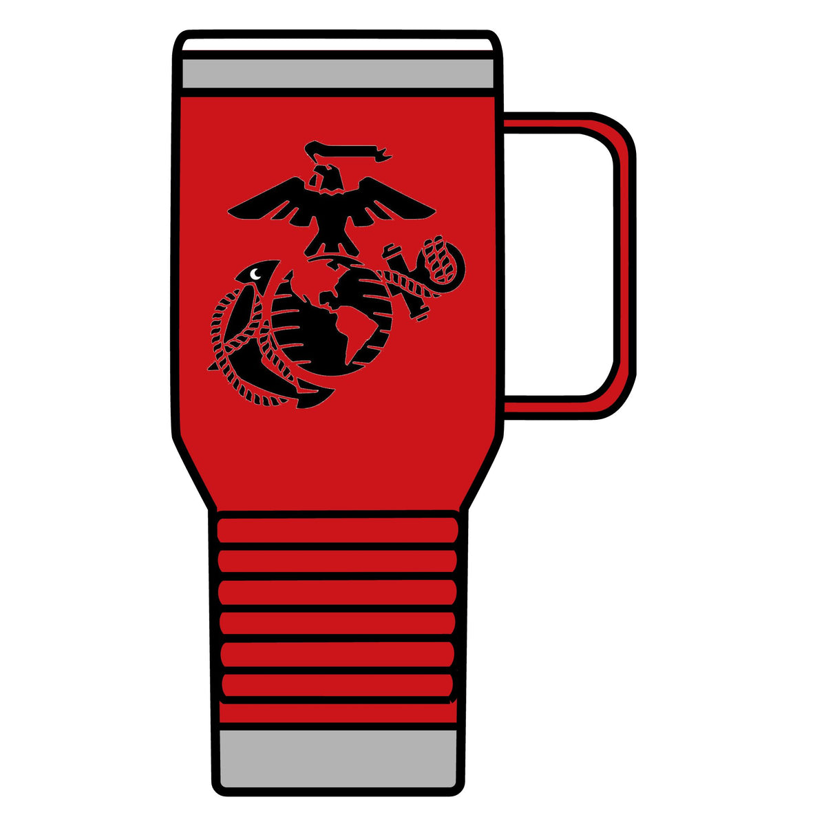 Eagle, Globe & Anchor Emblem - 20oz Insulated Mug