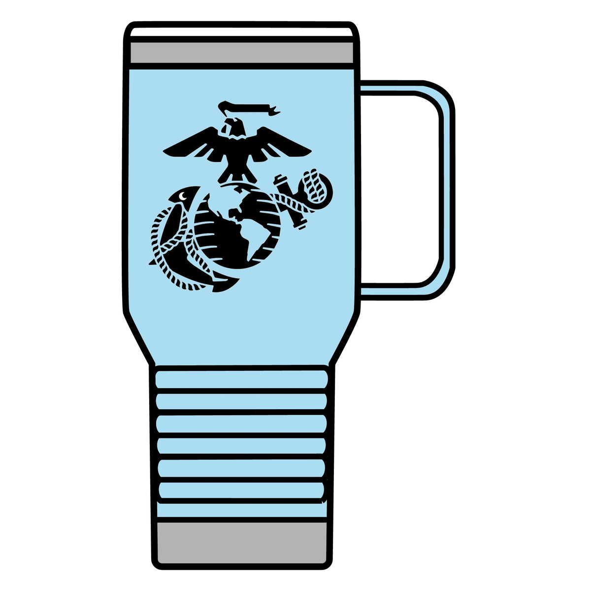 Eagle, Globe & Anchor Emblem - 20oz Insulated Mug