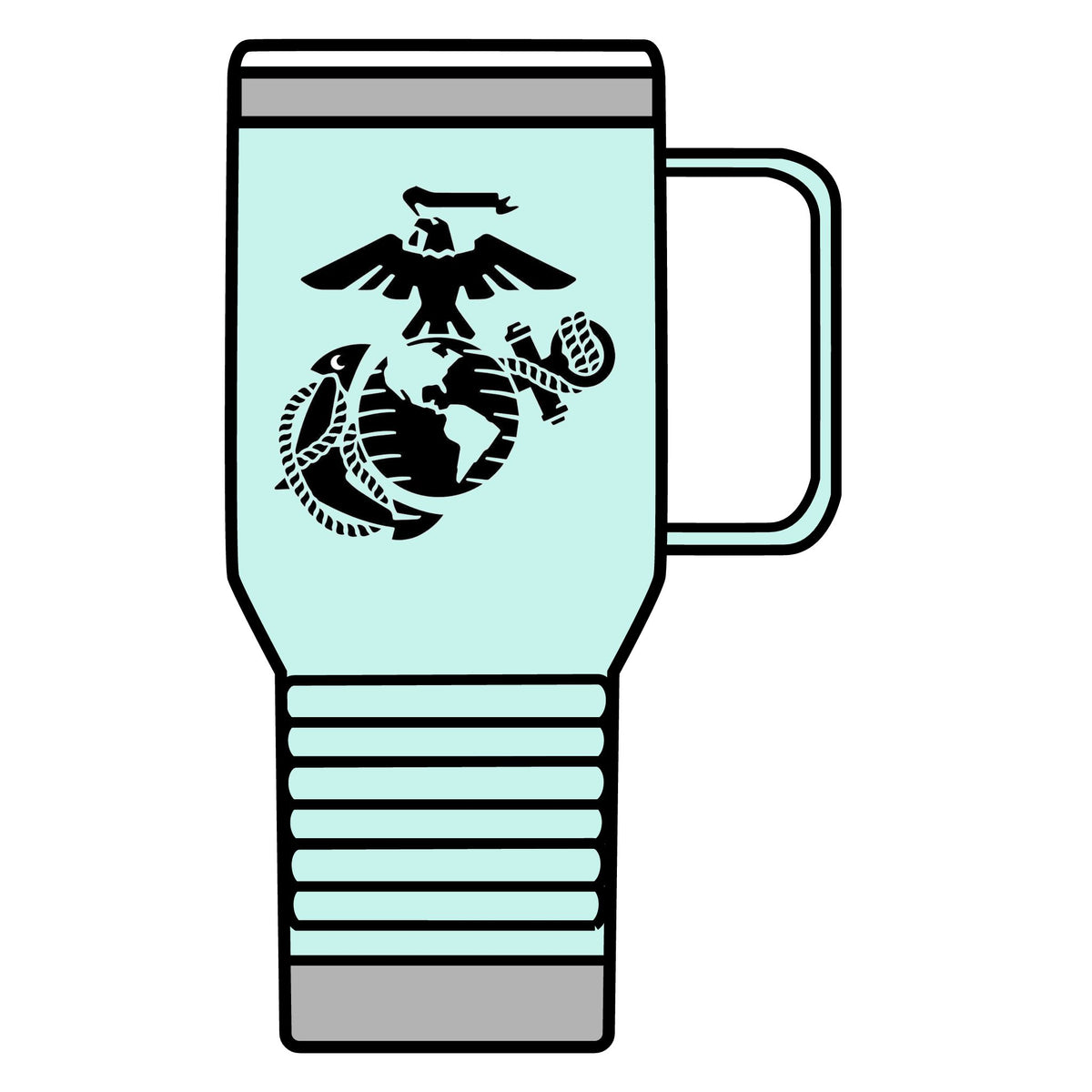 Eagle, Globe & Anchor Emblem - 20oz Insulated Mug