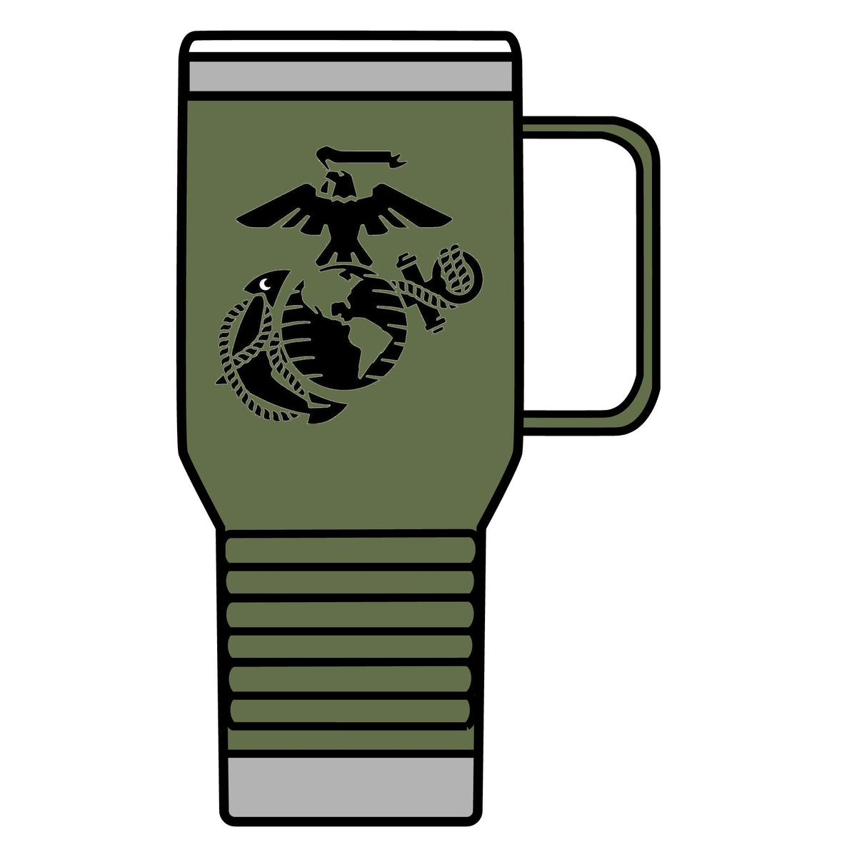 Eagle, Globe & Anchor Emblem - 20oz Insulated Mug