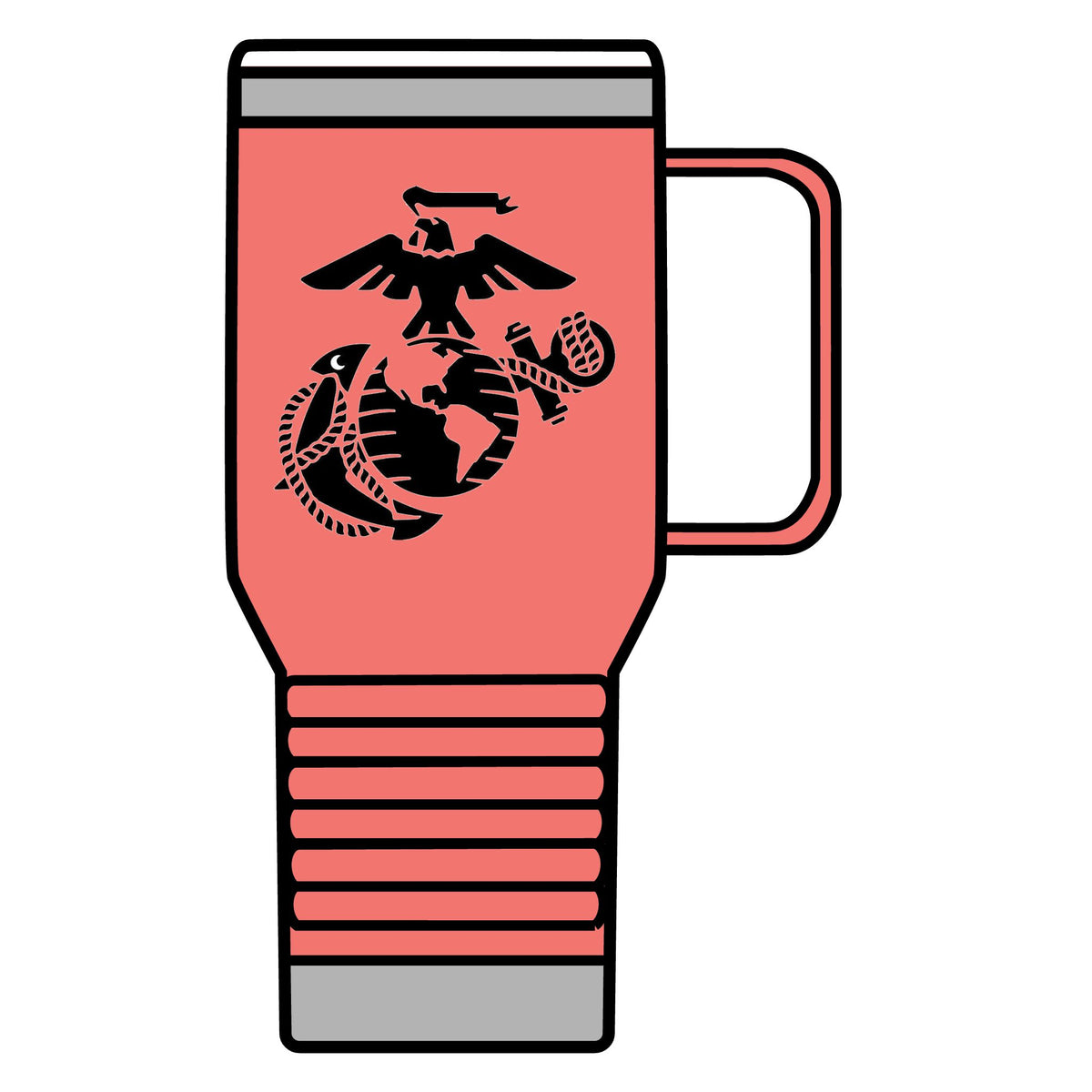 Eagle, Globe & Anchor Emblem - 20oz Insulated Mug