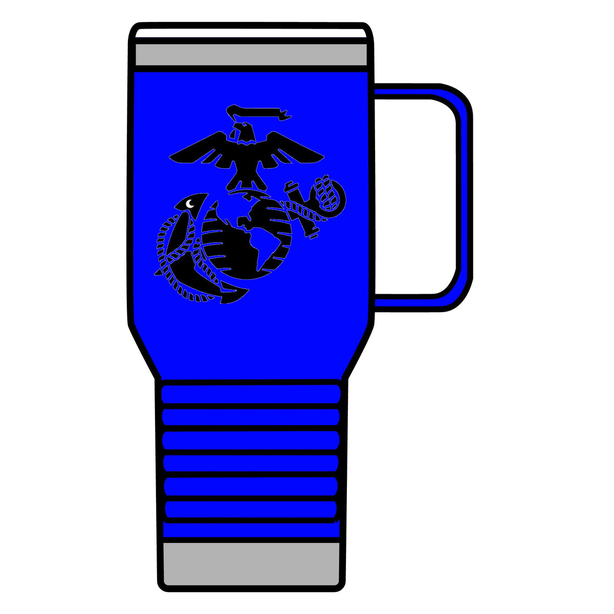 Eagle, Globe & Anchor Emblem - 20oz Insulated Mug