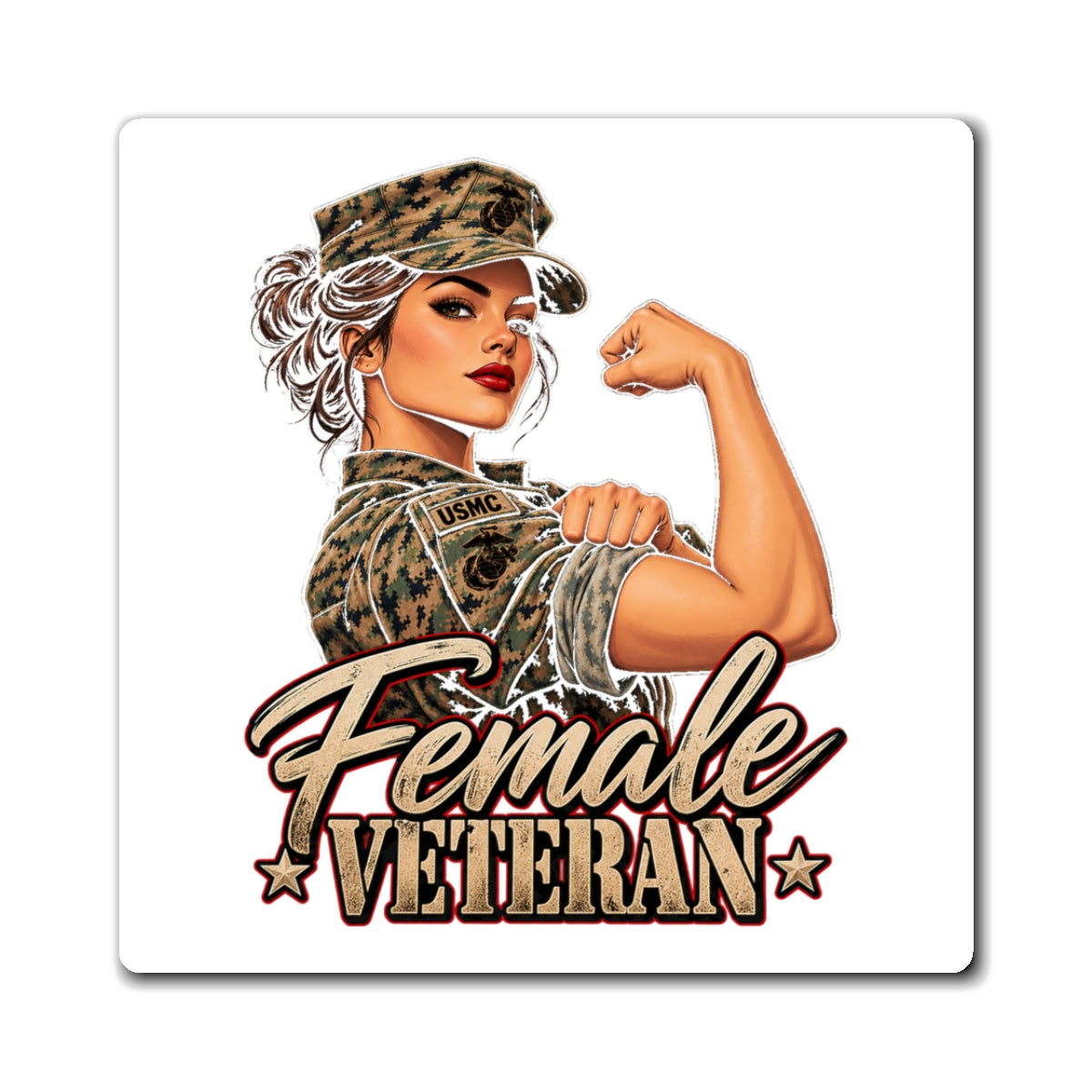Female Veteran Pride - Magnet
