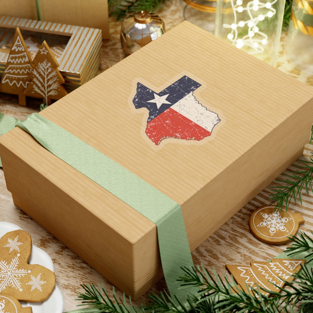Weathered Texas Flag - Kiss-Cut Sticker