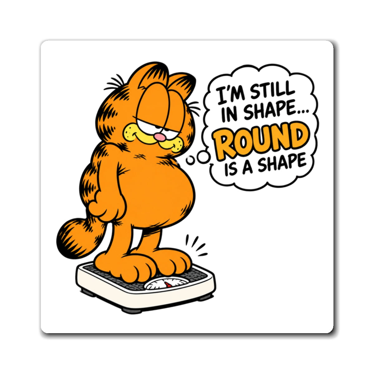 Round Shape Garfield - Magnet