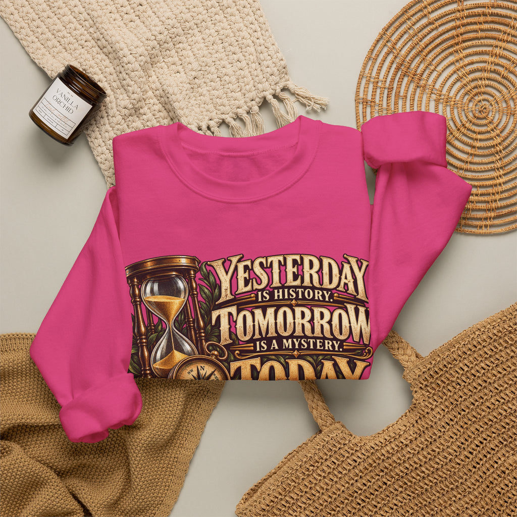 Yesterday Tomorrow Today - Transparent - Crewneck Sweatshirt
