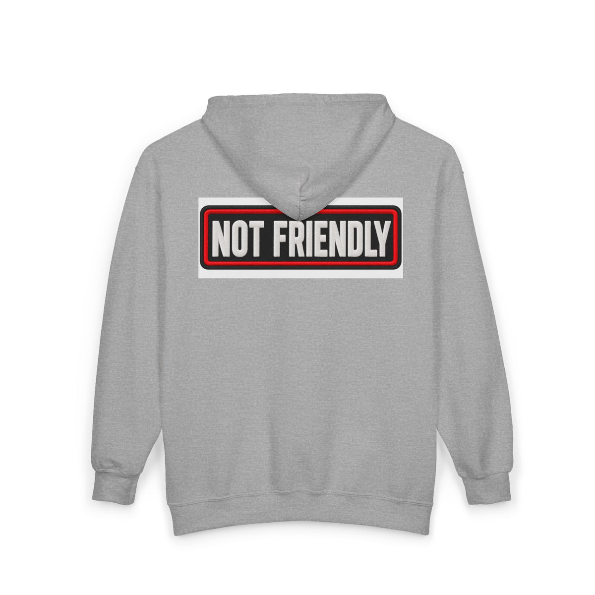 Not Friendly - Service Dog Patch - Full-Zip Hooded Sweatshirt