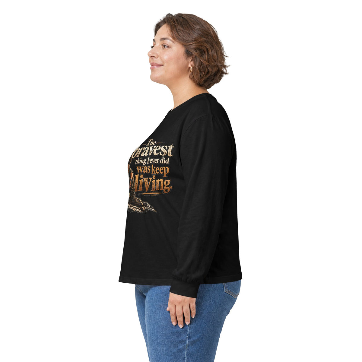 The Bravest Thing I Ever Did Was Keep Living - Unisex Ultra Cotton Long Sleeve Tee