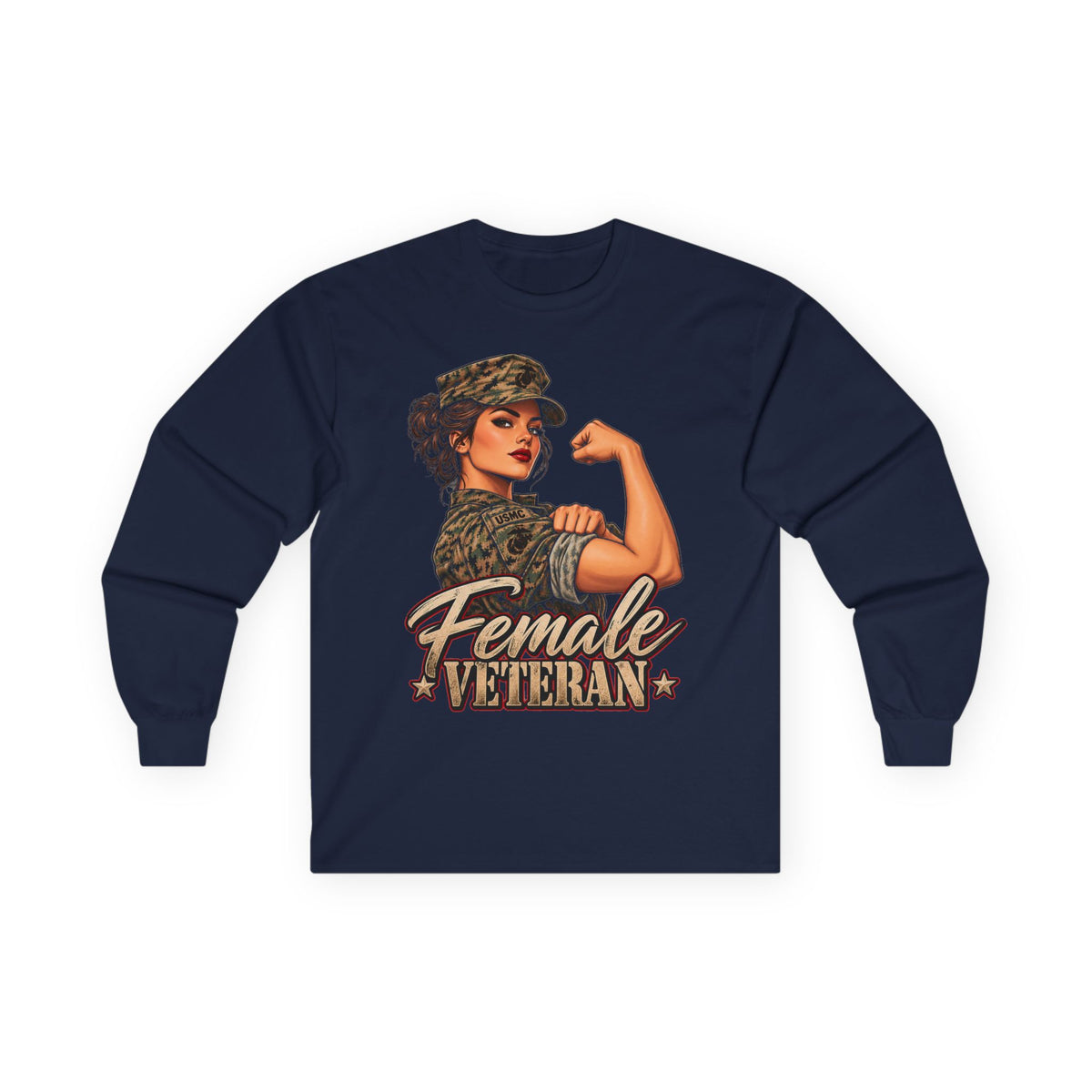 Female Veteran Pride - Unisex Ultra Cotton Long Sleeve Tee