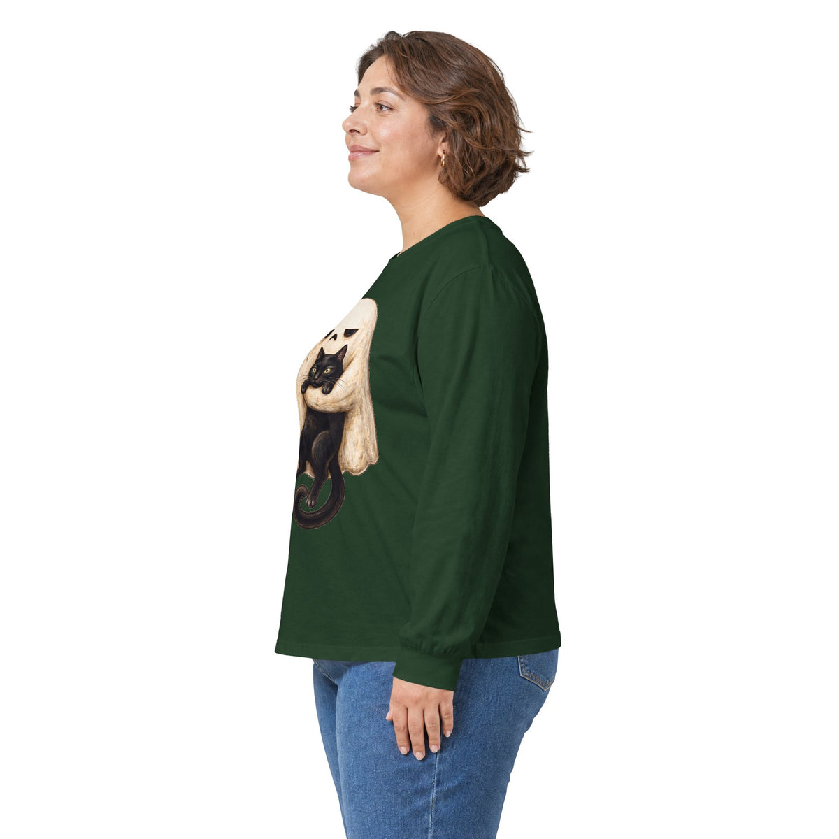 Meh Ghost and Black Cat - Unisex Ultra Cotton Long Sleeve Tee