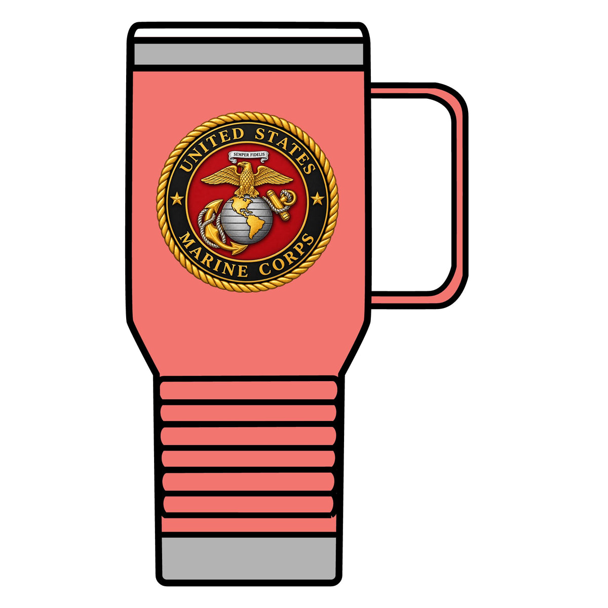 U.S. Marine Corps Emblem - 20oz Insulated Mug