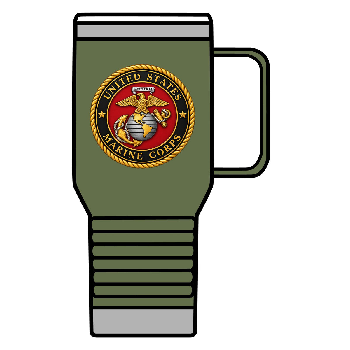 U.S. Marine Corps Emblem - 20oz Insulated Mug