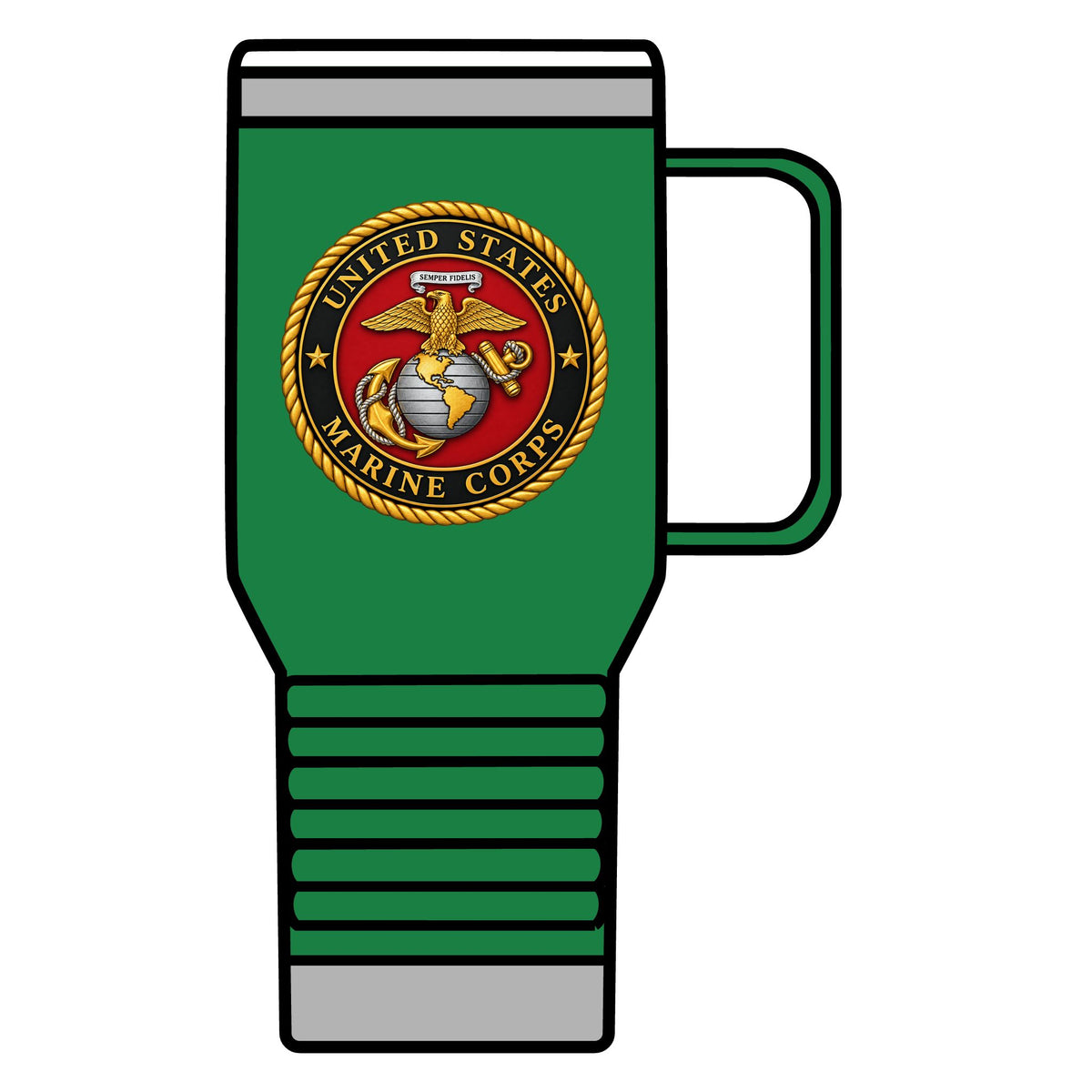 U.S. Marine Corps Emblem - 20oz Insulated Mug