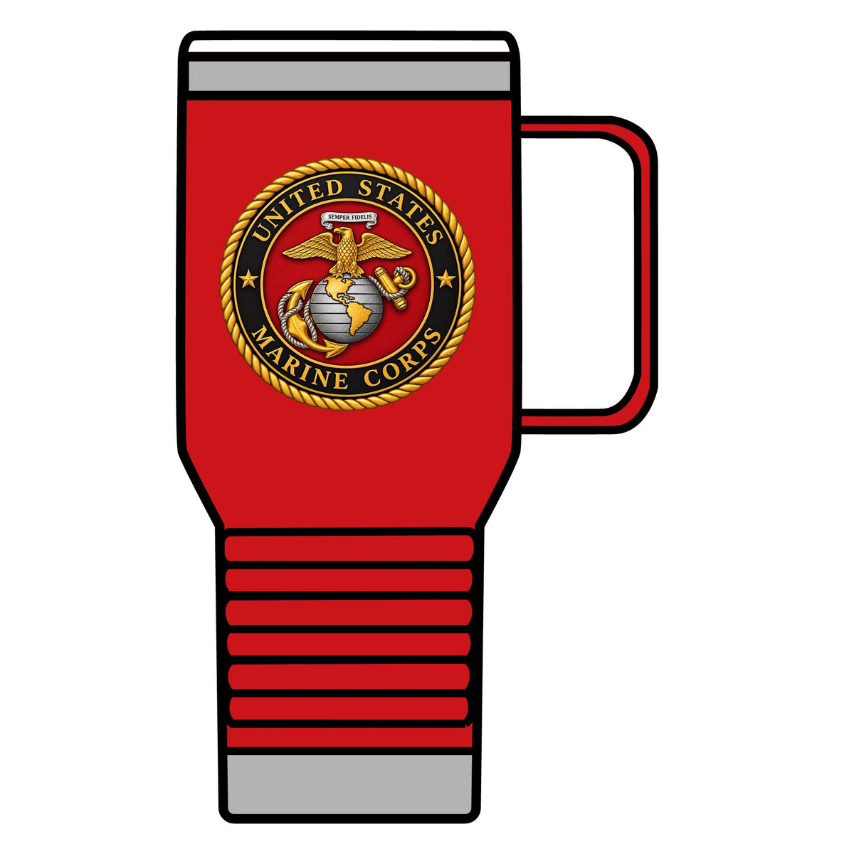 U.S. Marine Corps Emblem - 20oz Insulated Mug