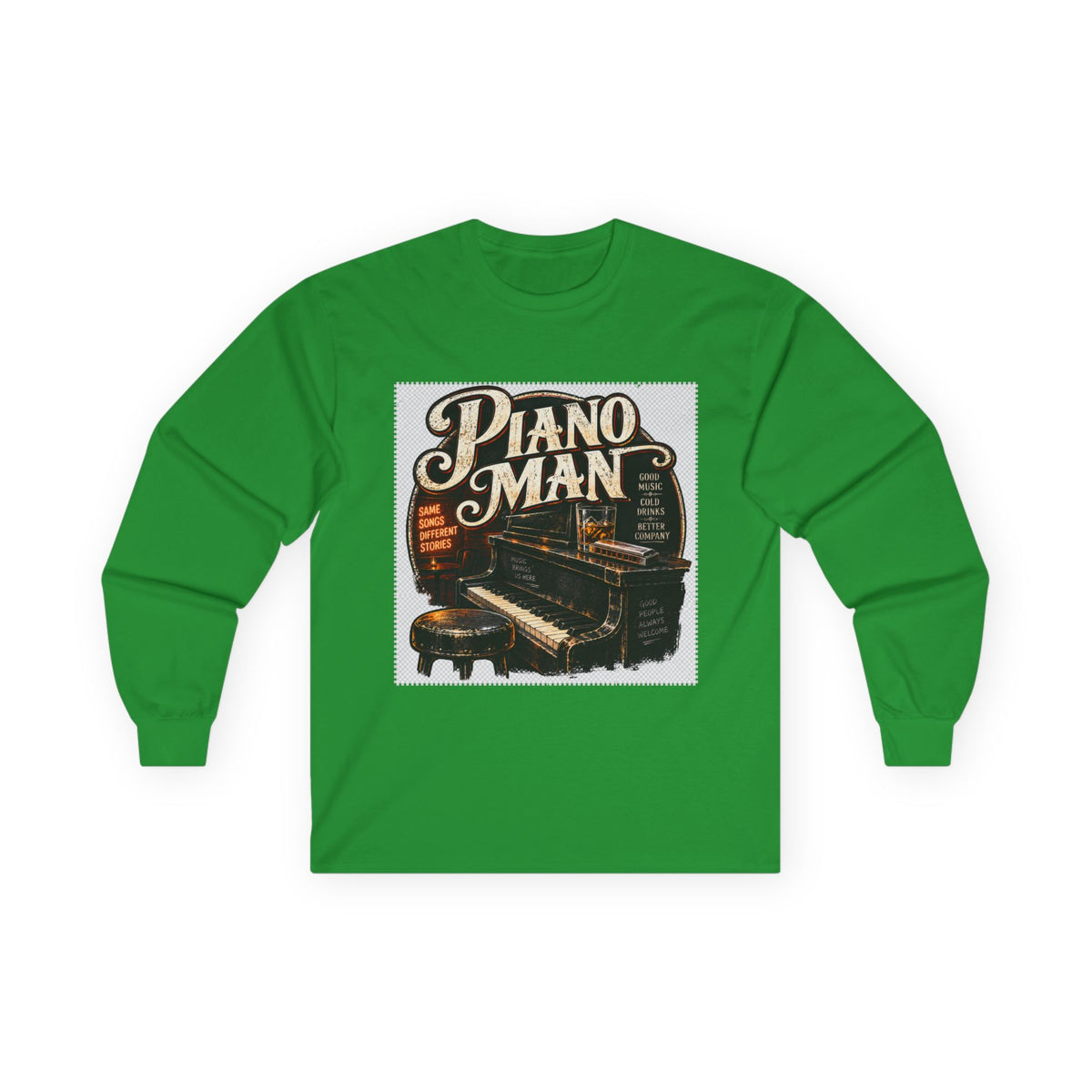 Piano Man Retro Bar - Unisex Ultra Cotton Long Sleeve Tee